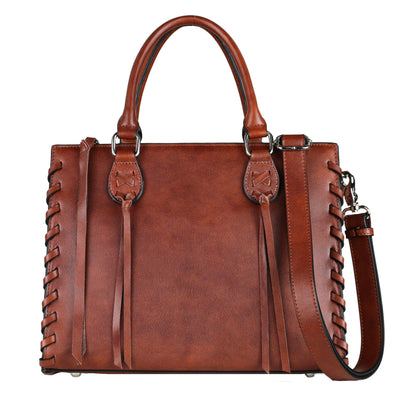 Concealed Carry Emma Leather Satchel by Lady Conceal