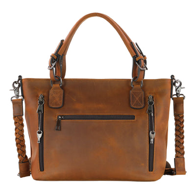 Concealed Carry Bailey Leather Satchel by Lady Conceal