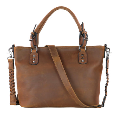 Concealed Carry Bailey Leather Satchel by Lady Conceal