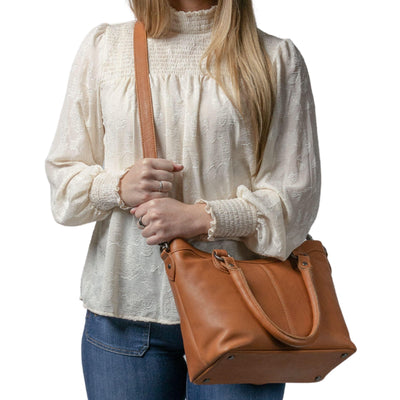 Concealed Carry Sadie Leather Satchel by Lady Conceal