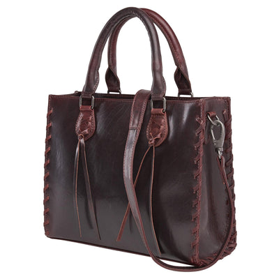 Concealed Carry Emma Leather Satchel by Lady Conceal