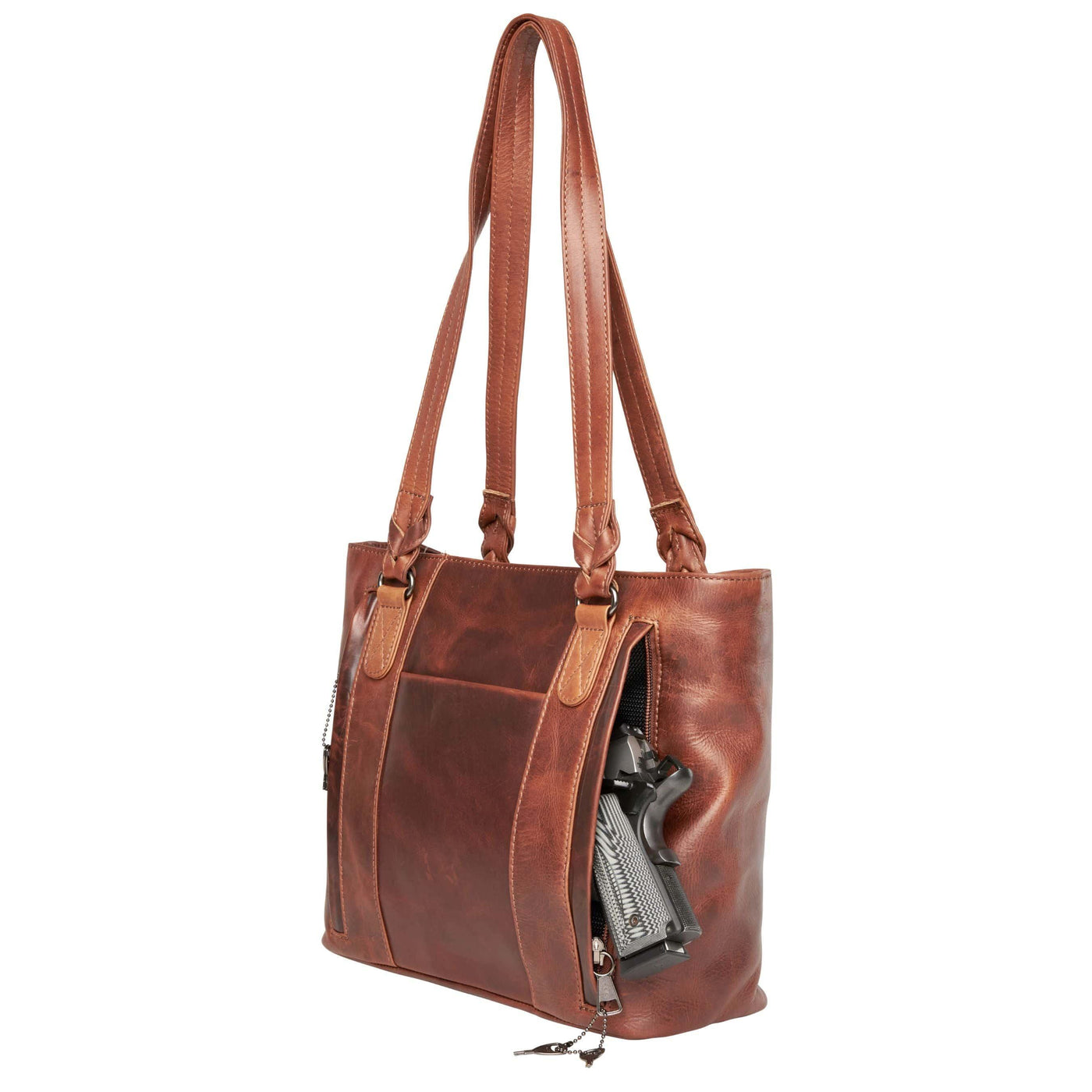 Concealed Carry Peyton Leather Tote for Women by Lady Conceal