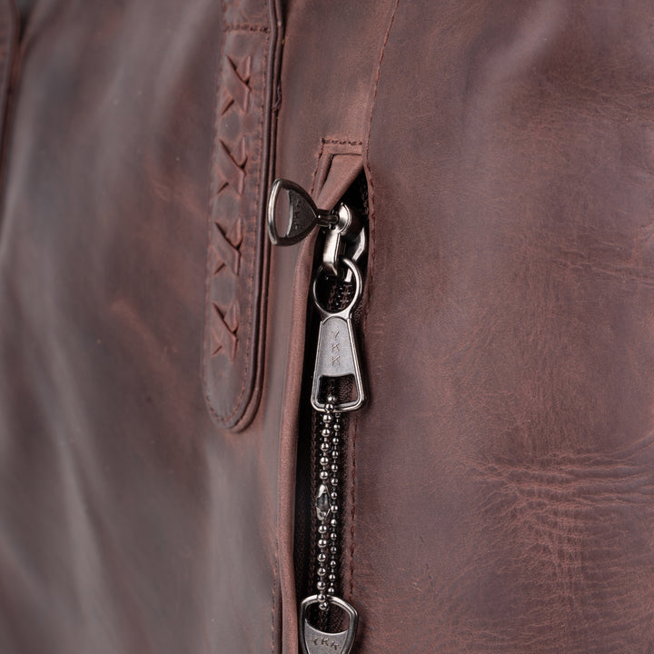 Concealed Carry Reagan Medium Leather Tote by Lady Conceal