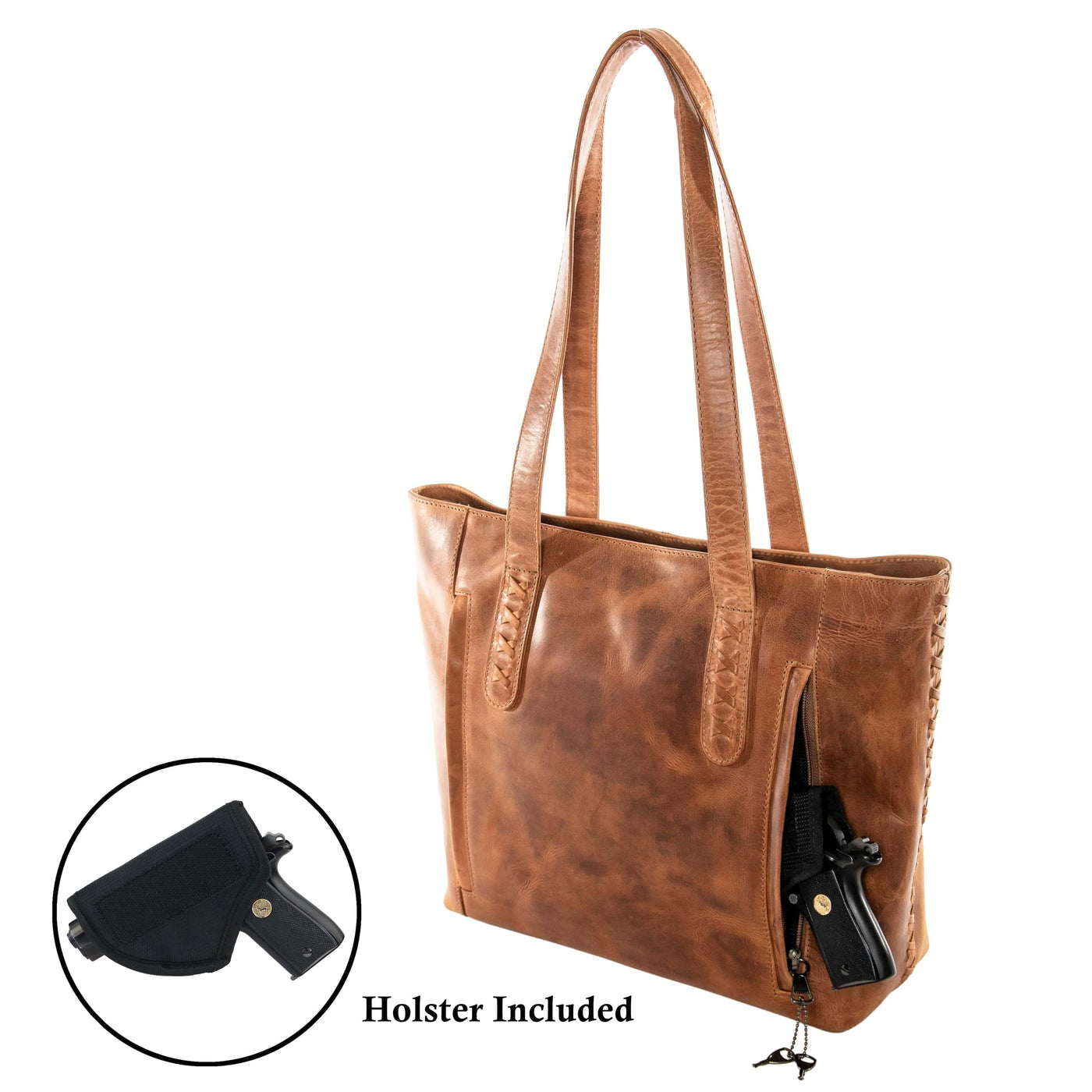 Concealed Carry Norah Leather Tote by Lady Conceal