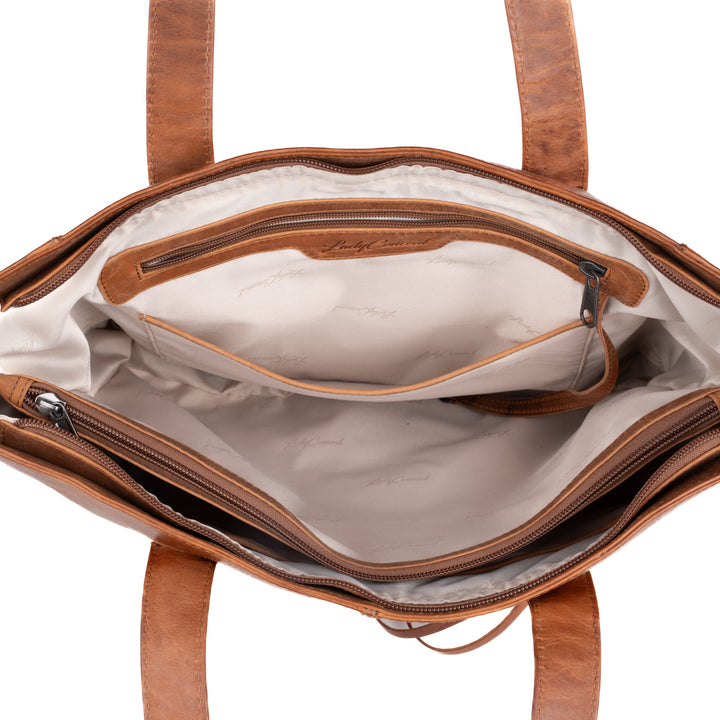 Concealed Carry Reagan Medium Leather Tote by Lady Conceal