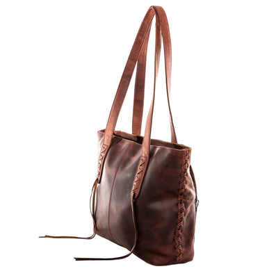 Concealed Carry Reagan Medium Leather Tote by Lady Conceal