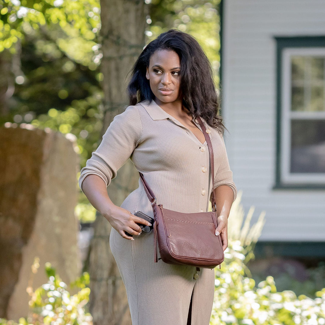Concealed Carry Callie Leather Crossbody by Lady Conceal