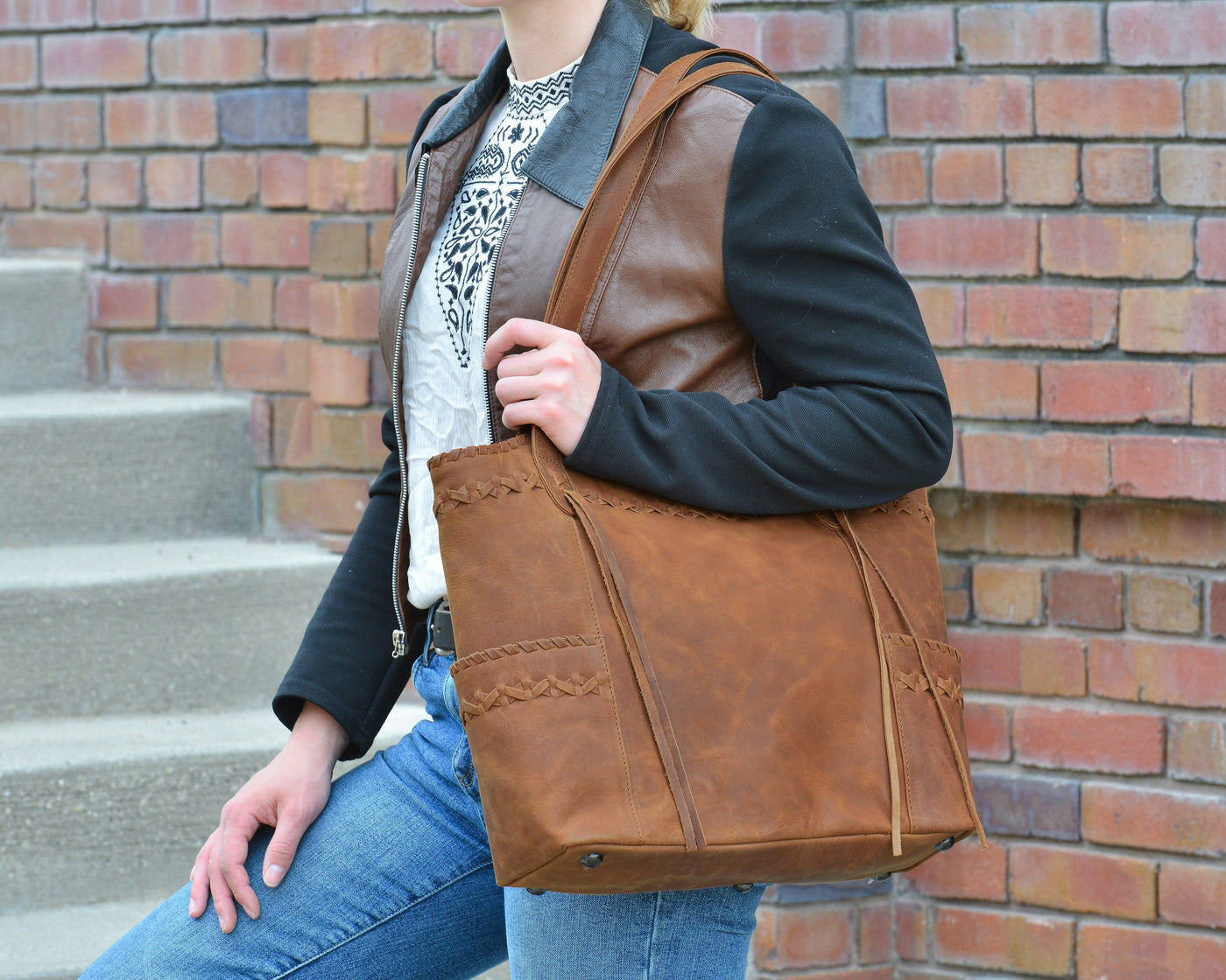 Concealed Carry Kendall Leather Tote by Lady Conceal