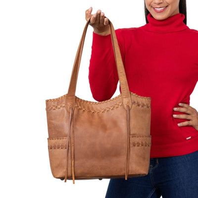 Concealed Carry Kendall Leather Tote by Lady Conceal