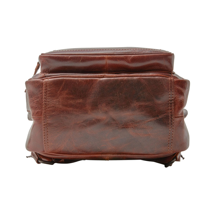 Concealed Carry Sawyer Leather Backpack by Lady Conceal