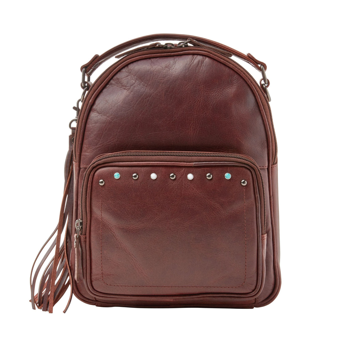Concealed Carry Sawyer Leather Backpack by Lady Conceal