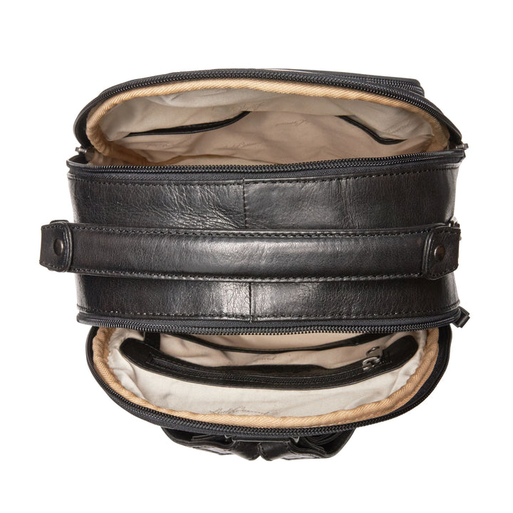 Concealed Carry Sawyer Leather Backpack by Lady Conceal