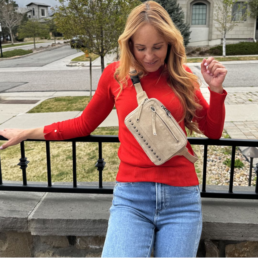 Concealed Carry Kailey Leather Fanny Pack/Sling by Lady Conceal
