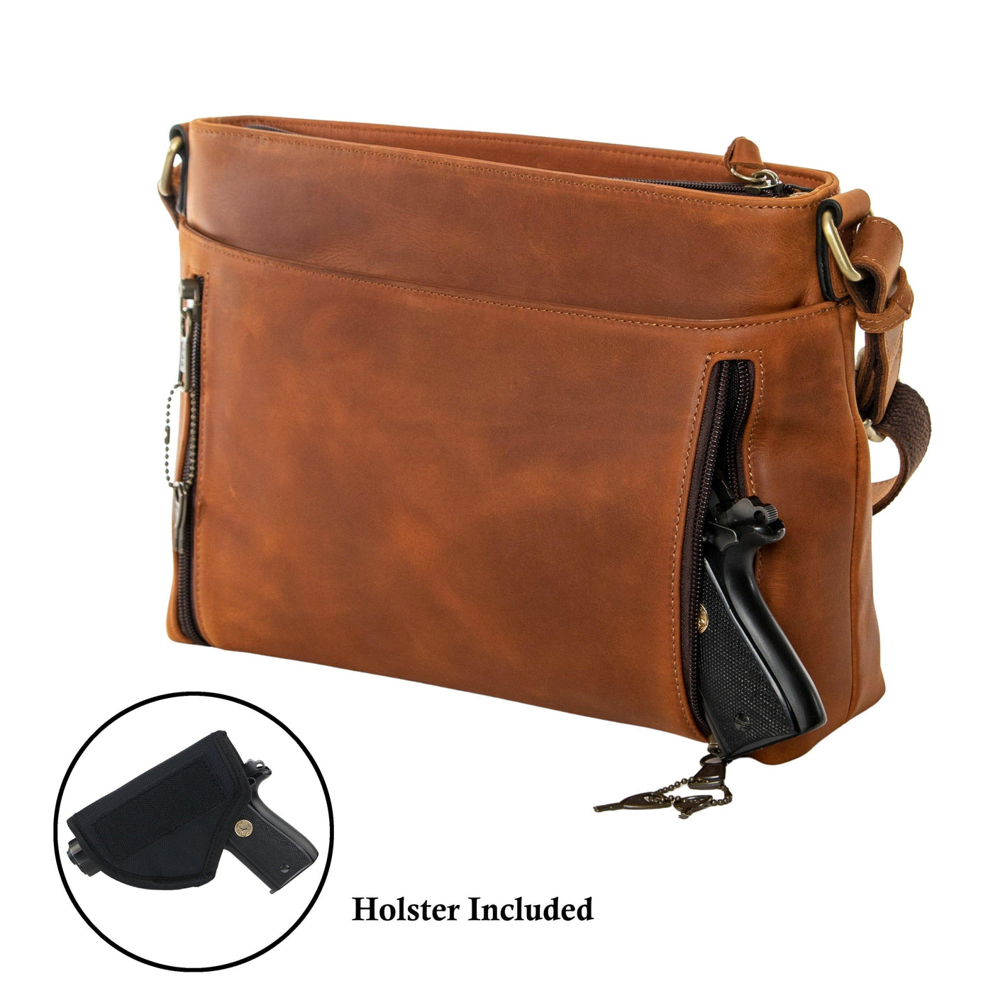 Concealed Carry Josie Leather Crossbody by Lady Conceal