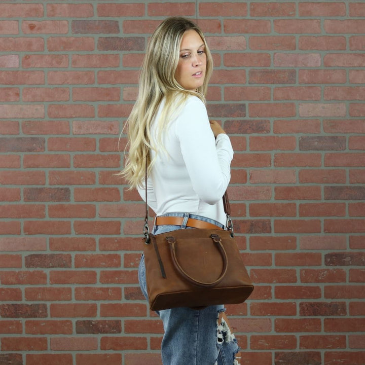 Concealed Carry Whitely Leather Satchel by Lady Conceal