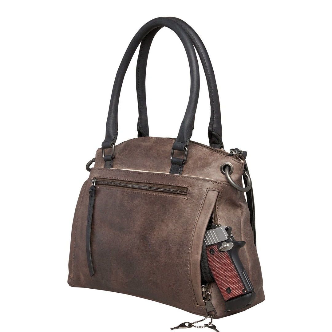 Concealed Carry Whitely Leather Satchel by Lady Conceal