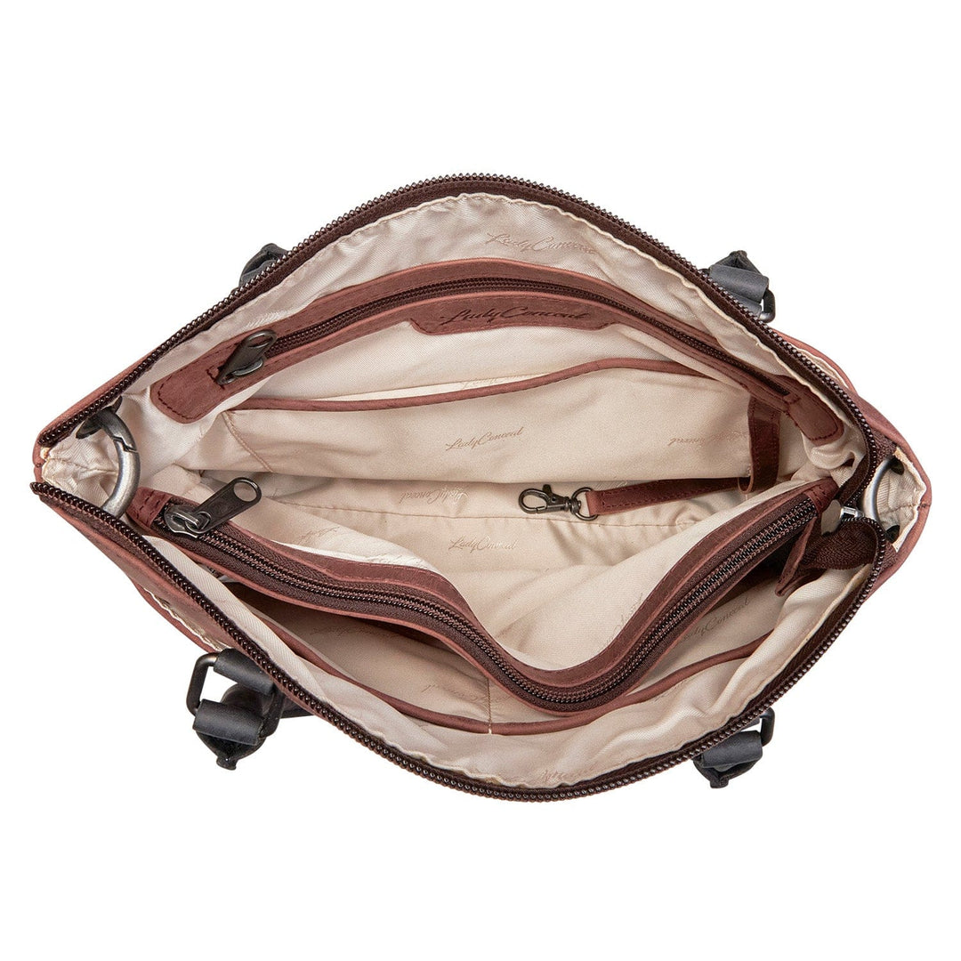 Concealed Carry Whitely Leather Satchel by Lady Conceal