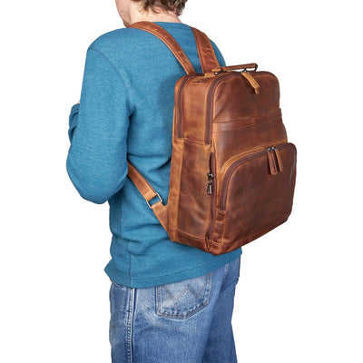 Concealed Carry Quinn Unisex Leather Backpack