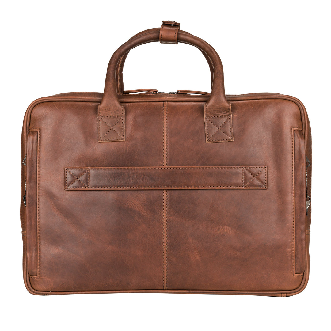 Concealed Carry Hayden Leather Computer Briefcase with RFID Organizer by Lady Conceal — Large CCW Bag Preferred by Men, Fits Laptops &amp; Full-Size Handguns