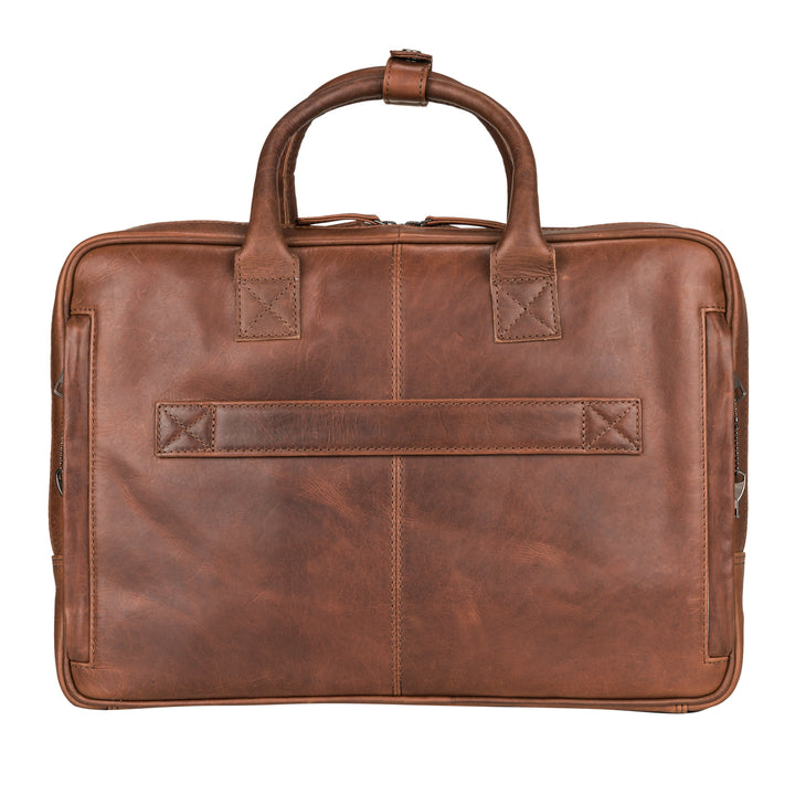Concealed Carry Hayden Leather Computer Briefcase with RFID Organizer by Lady Conceal — Large CCW Bag Preferred by Men, Fits Laptops &amp; Full-Size Handguns
