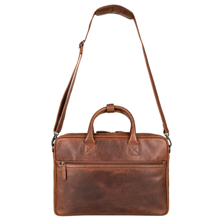 Concealed Carry Hayden Leather Computer Briefcase with RFID Organizer by Lady Conceal — Large CCW Bag Preferred by Men, Fits Laptops &amp; Full-Size Handguns