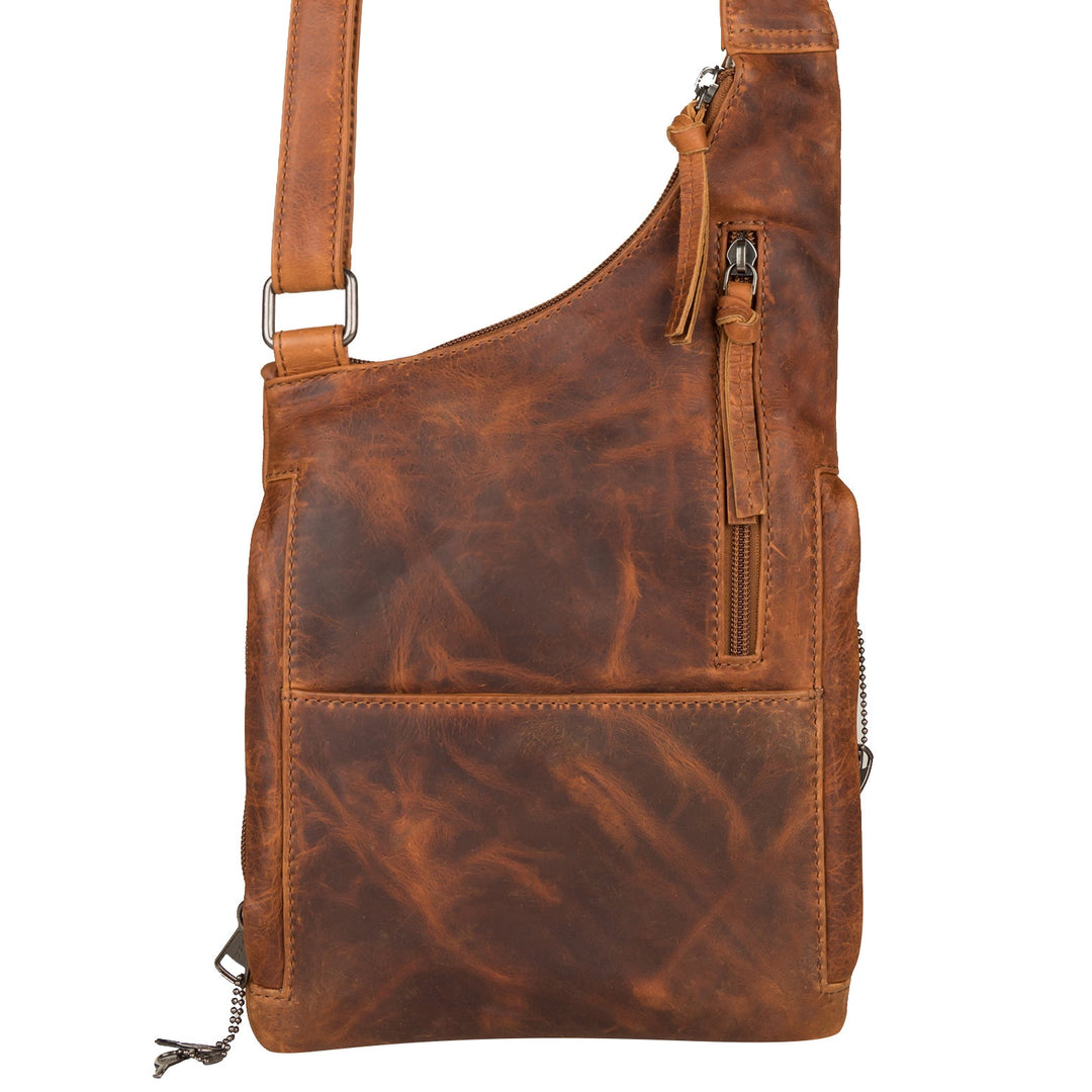 Concealed Carry Unisex Remi Leather Crossbody by Lady Conceal