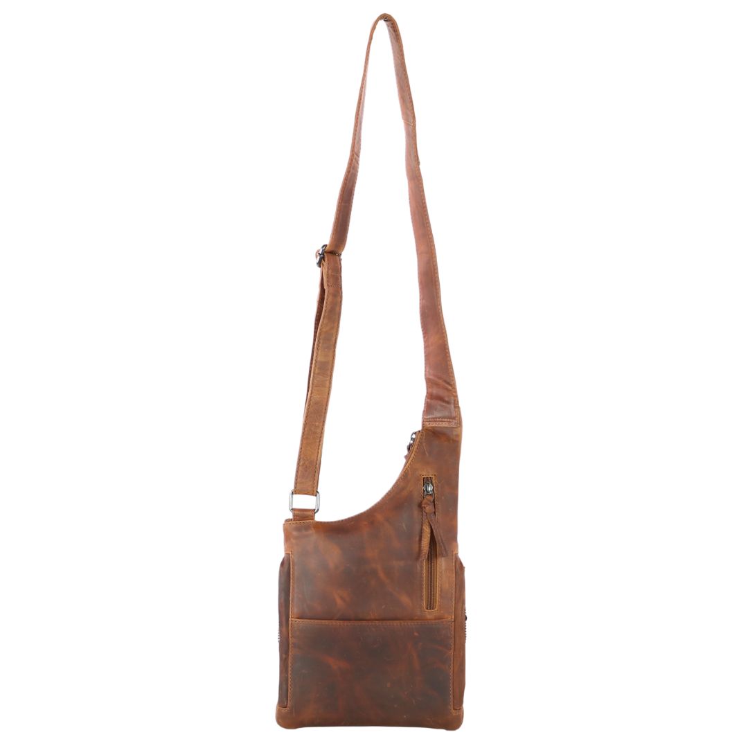 Concealed Carry Unisex Remi Leather Crossbody by Lady Conceal