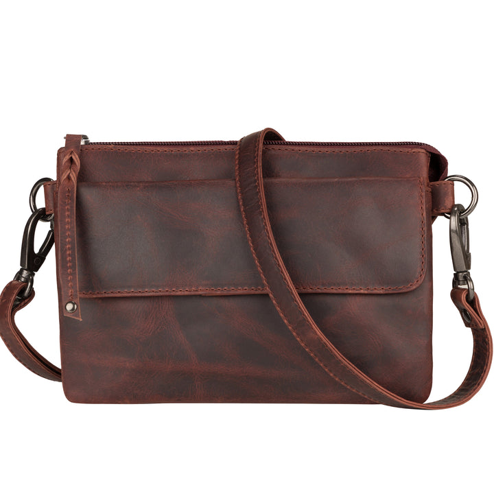 Concealed Carry Natasha Leather Crossbody by Lady Conceal
