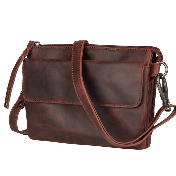 Concealed Carry Natasha Leather Crossbody by Lady Conceal