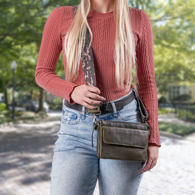 Concealed Carry Natasha Leather Crossbody by Lady Conceal