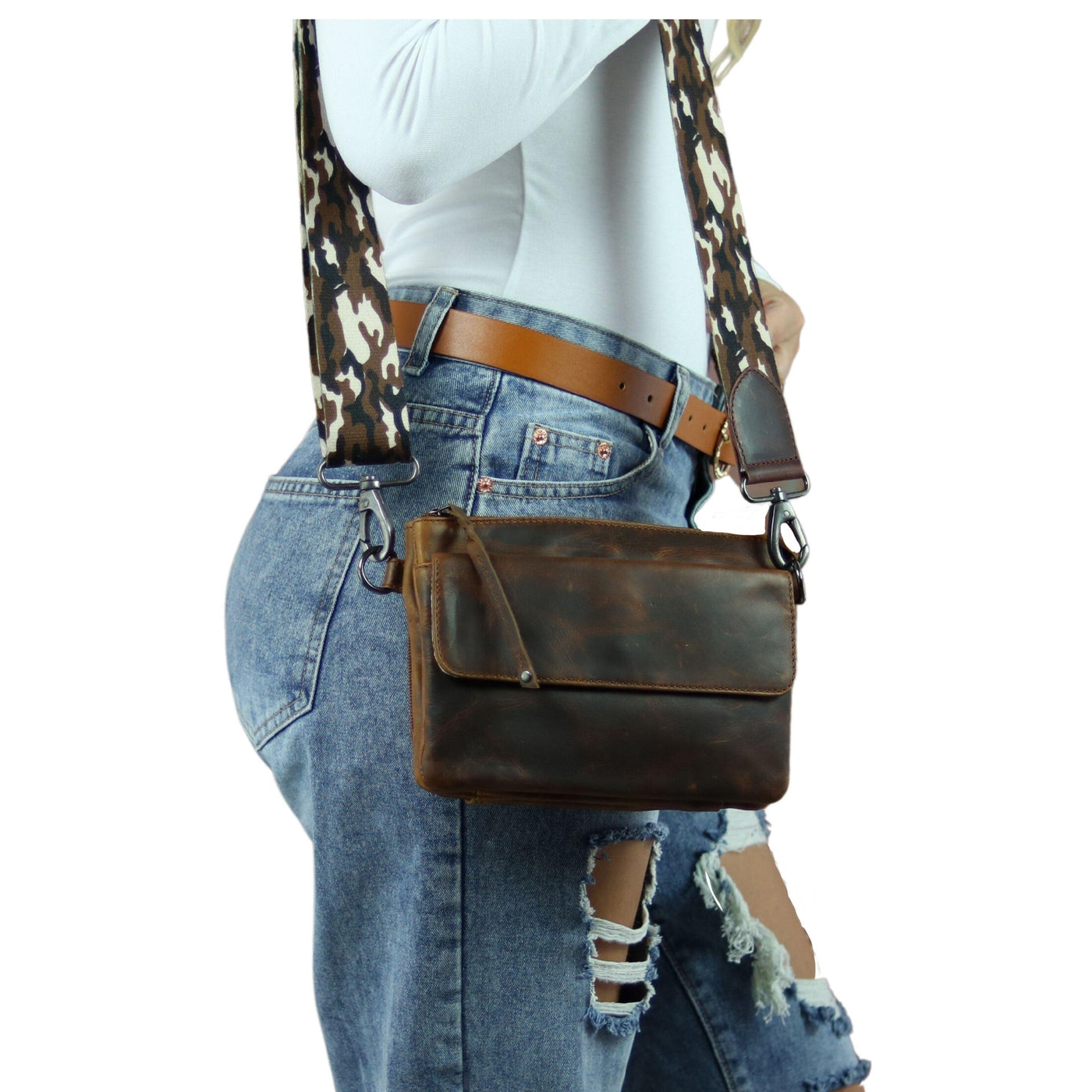 Concealed Carry Natasha Leather Crossbody by Lady Conceal