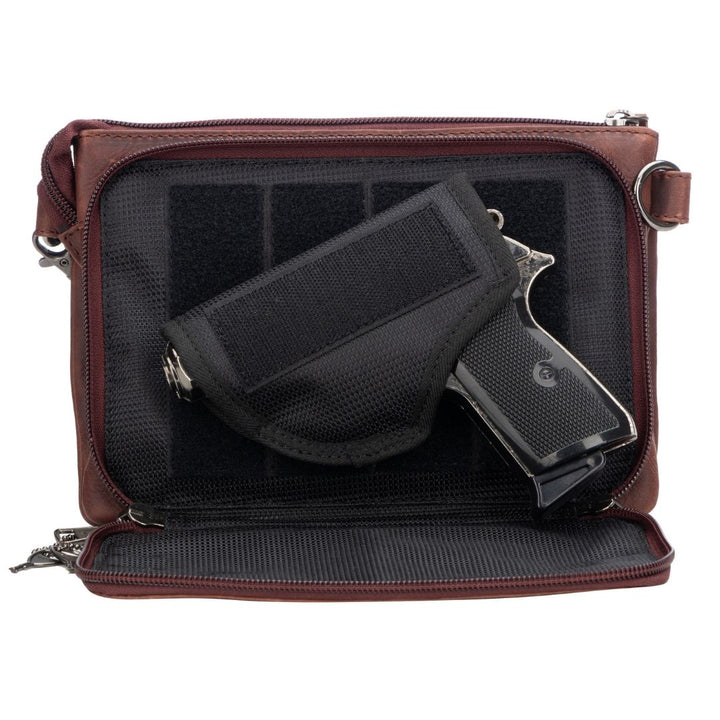 Concealed Carry Natasha Leather Crossbody by Lady Conceal