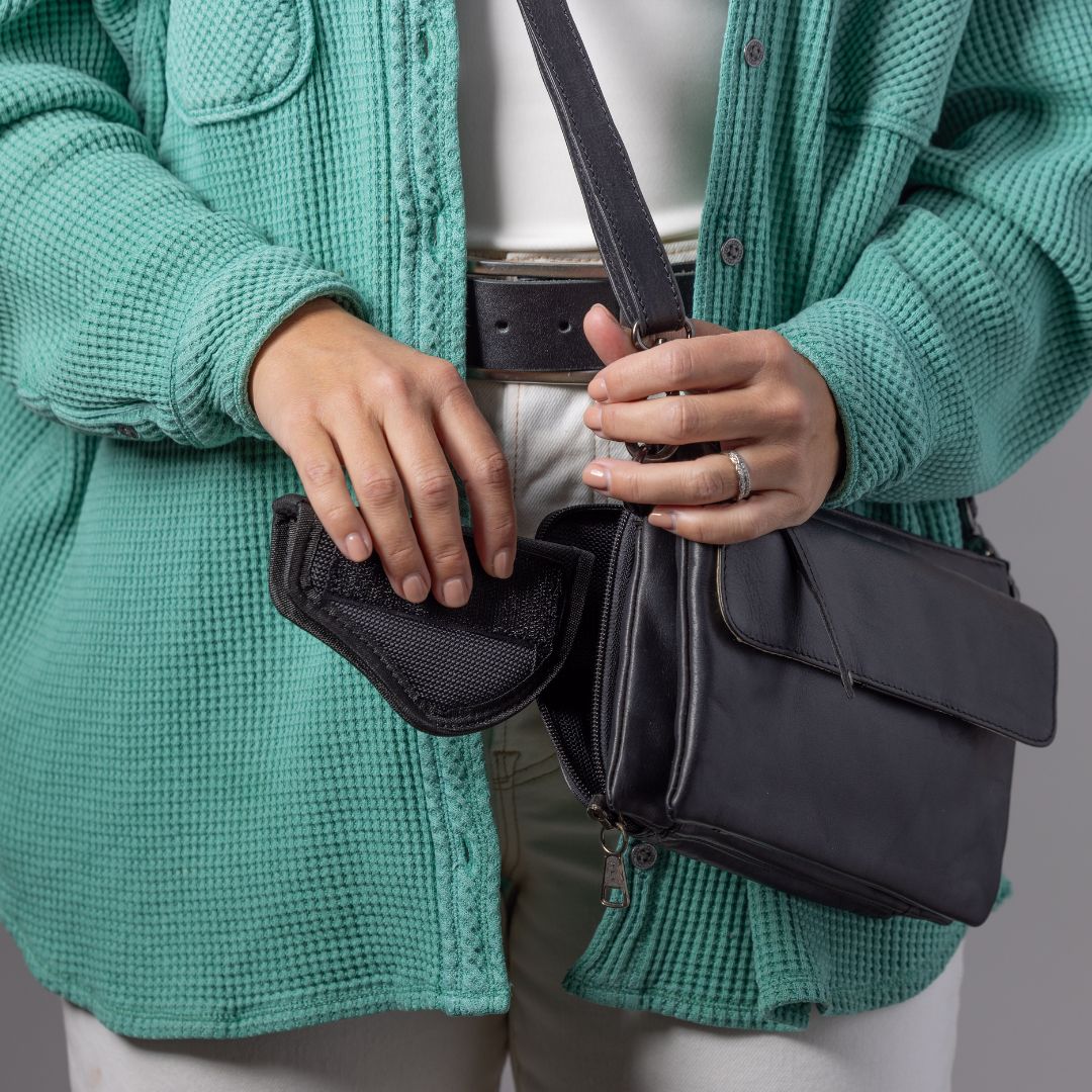 Premium Leather Concealed Carry Natasha Crossbody Bag – Stylish Everyday Carry by Lady Conceal