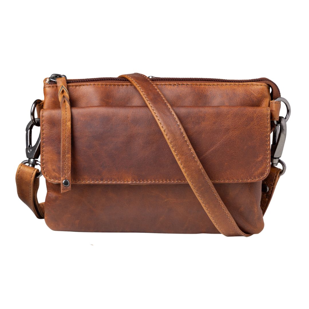 Premium Leather Concealed Carry Natasha Crossbody Bag – Stylish Everyday Carry by Lady Conceal