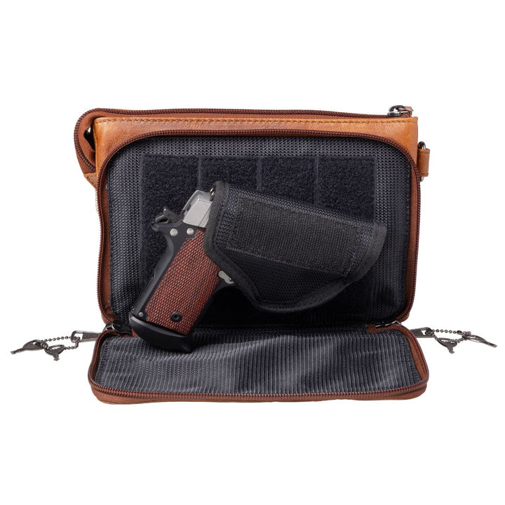 Premium Leather Concealed Carry Natasha Crossbody Bag – Stylish Everyday Carry by Lady Conceal