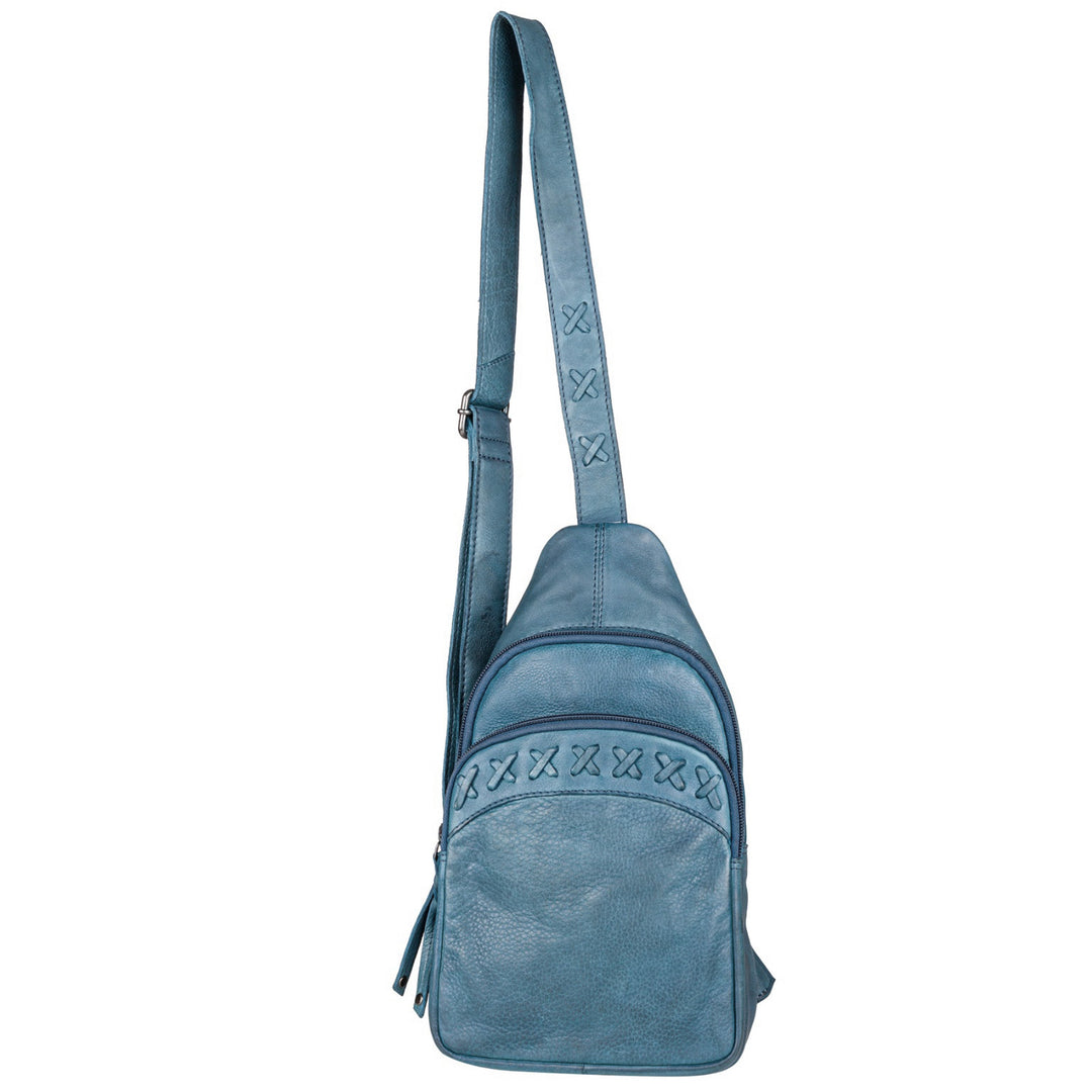 Concealed Carry Unisex Taylor Leather Sling Backpack Sling for Women — Ambidextrous CCW Bag with Universal Holster