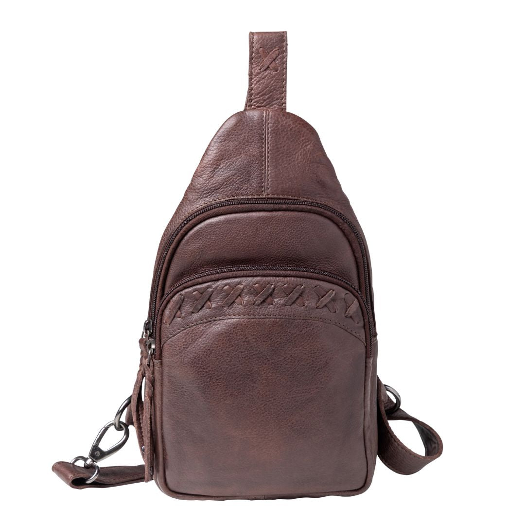 concealed carry genuine leather backpack women Taylor Sling – Everyday Leather Concealed Carry Bag Dark Brown