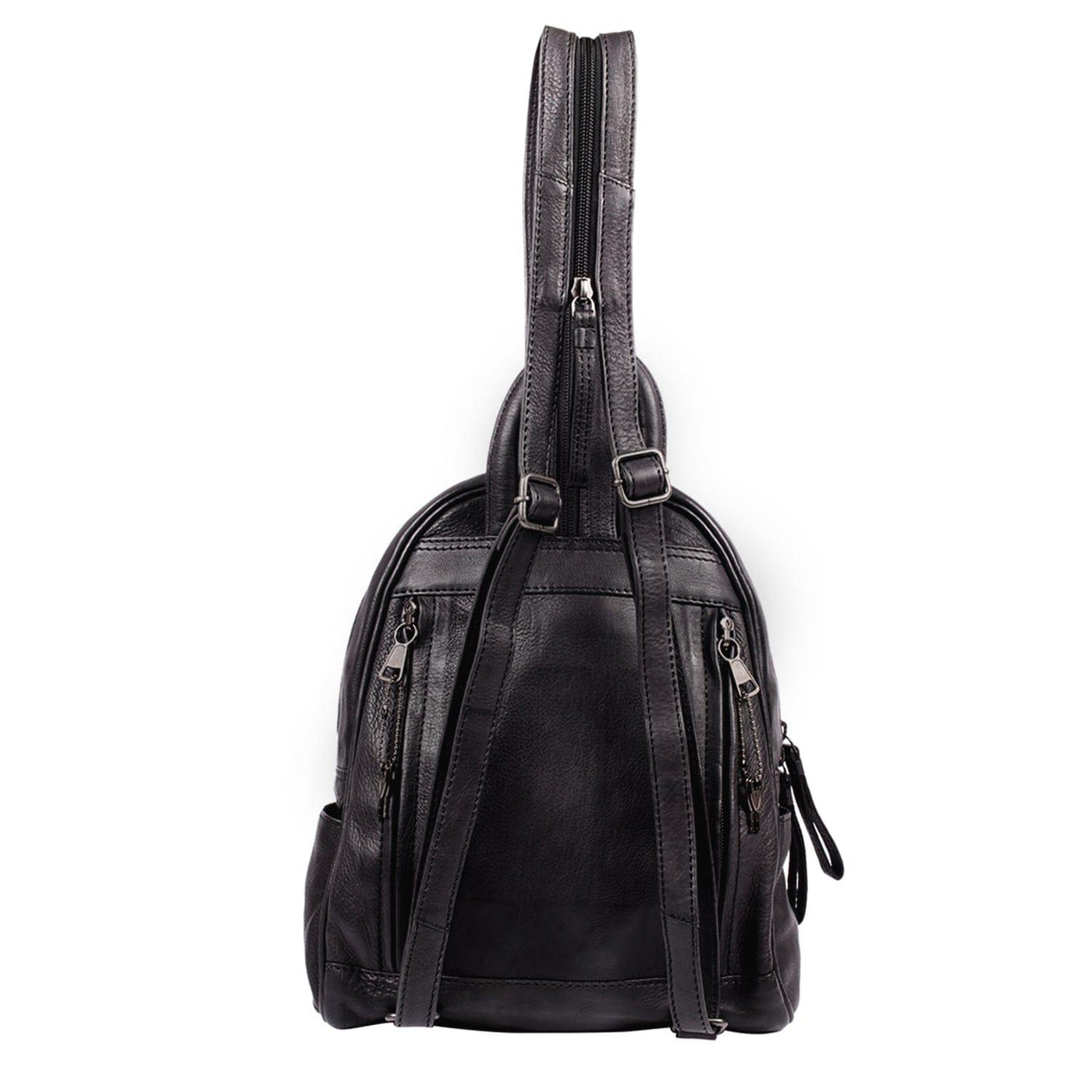 Concealed Carry RFID Daisy Leather Backpack by Lady Conceal