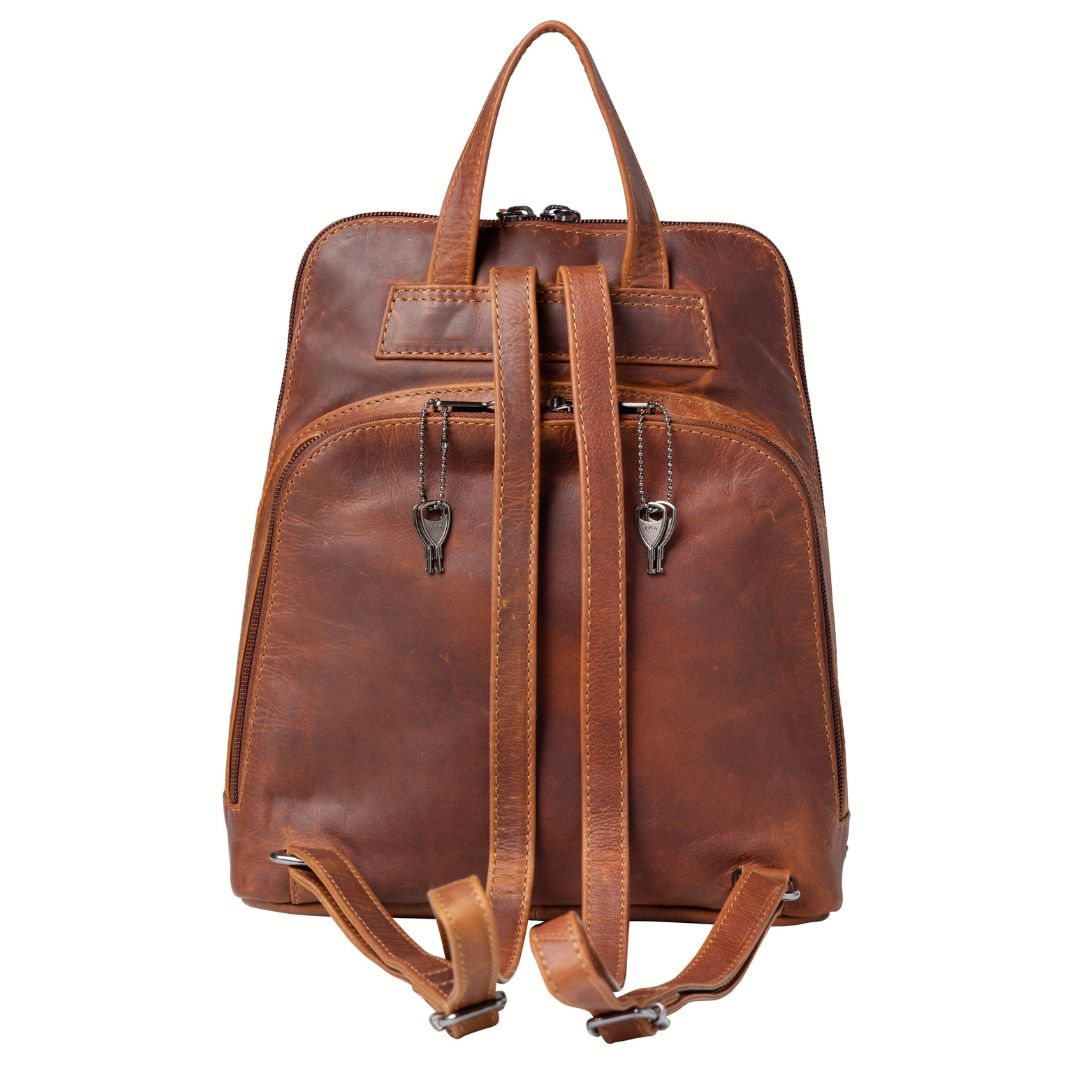 Concealed Carry Jayden Leather Backpack by Lady Conceal