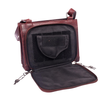 Concealed Carry Raelynn Buffalo Leather Crossbody RFID Organizer by Lady Conceal