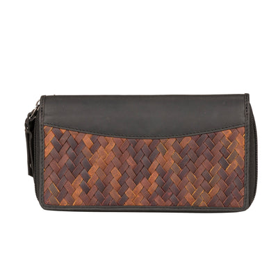 Angie RFID Woven Leather Wallet  by Lady Conceal