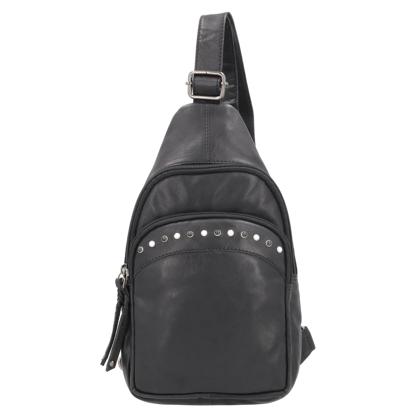 Concealed Carry Haven Sling Leather Backpack by Lady Conceal