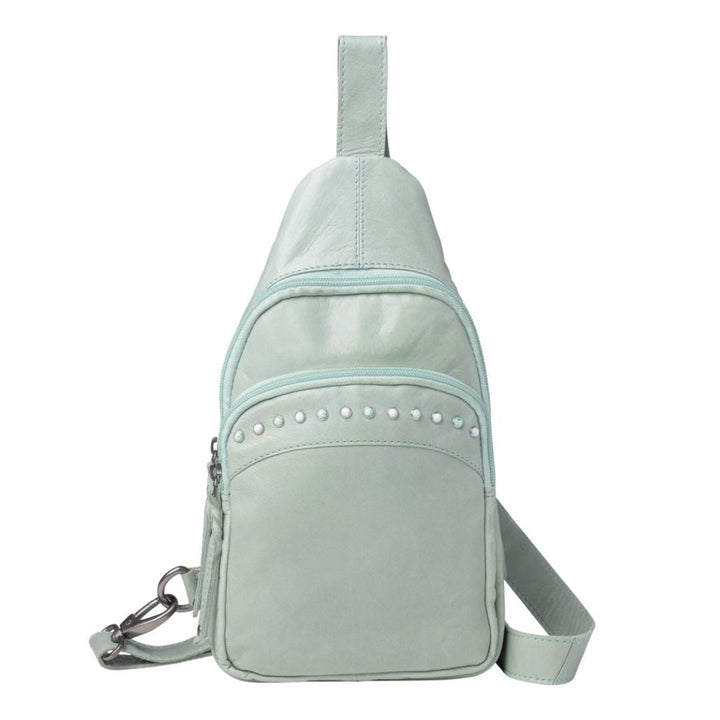 Concealed Carry Haven Sling Leather Backpack by Lady Conceal