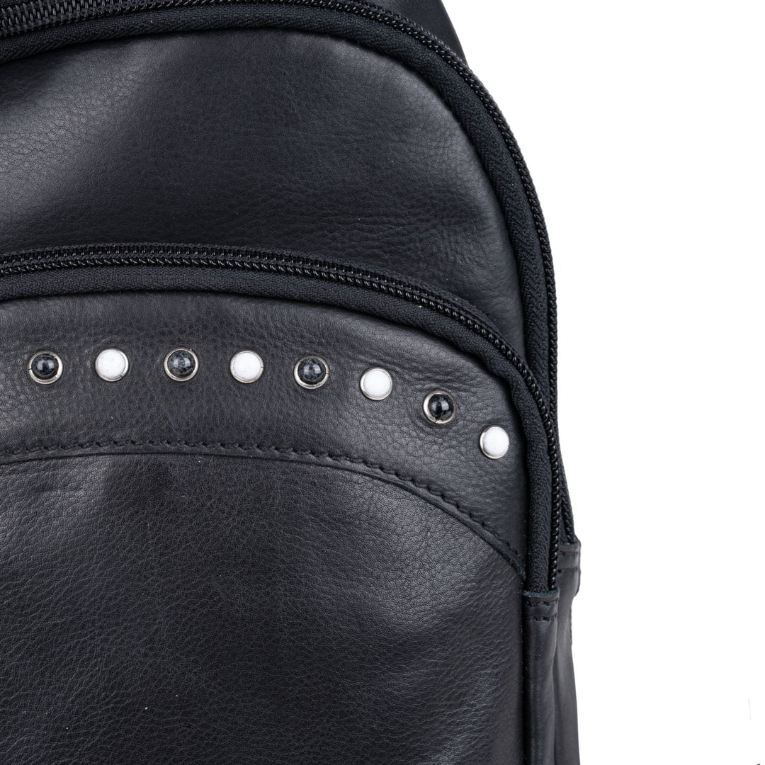 Concealed Carry Haven Sling Leather Backpack by Lady Conceal