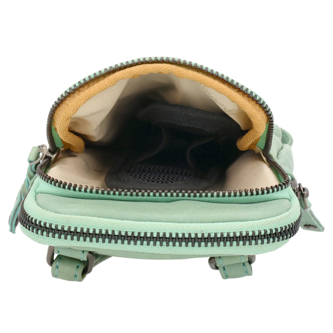 Shay Leather RFID Crossbody by Lady Conceal for Tasers and Pepper Spray