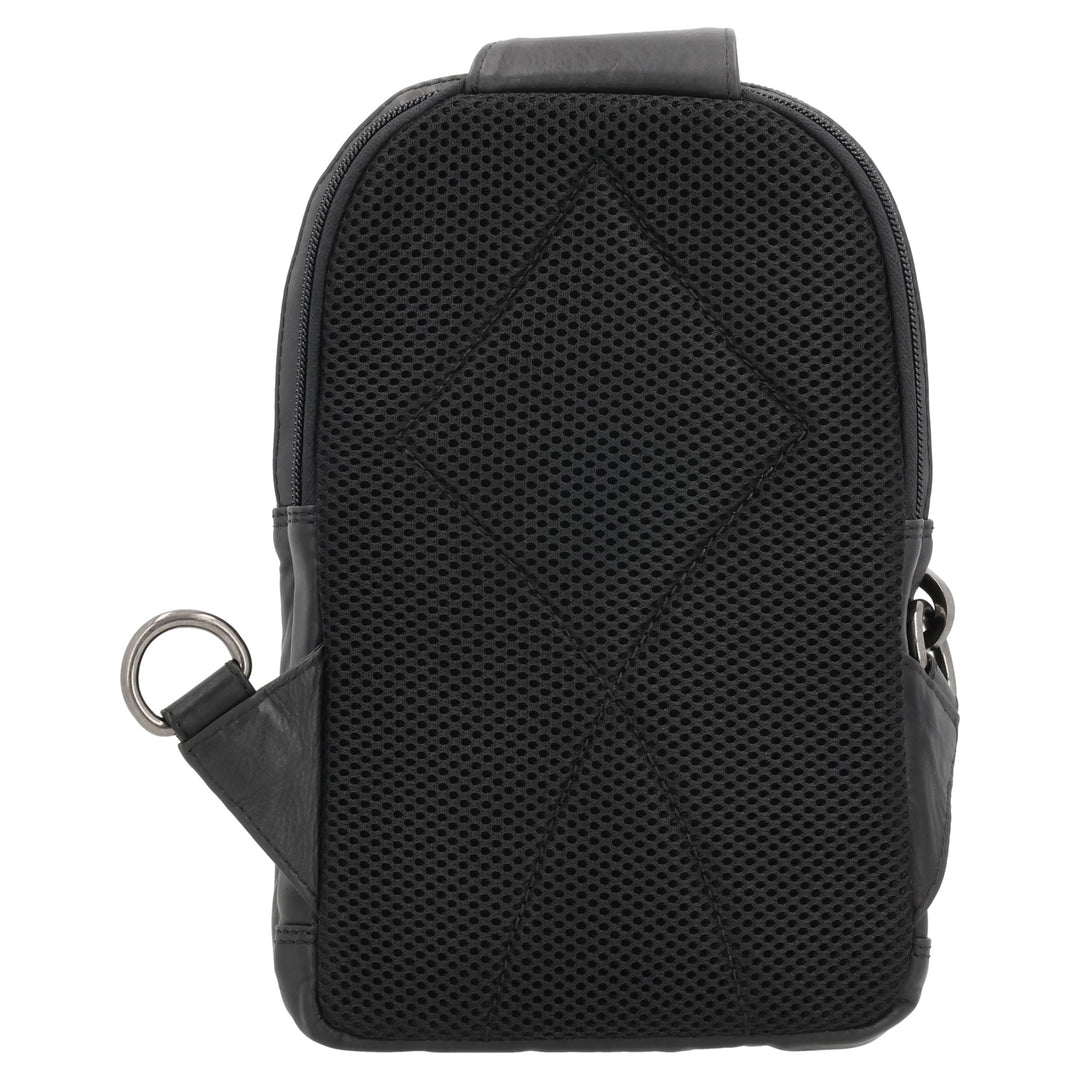Concealed Carry Bristol Sling Leather Backpack by Lady Conceal