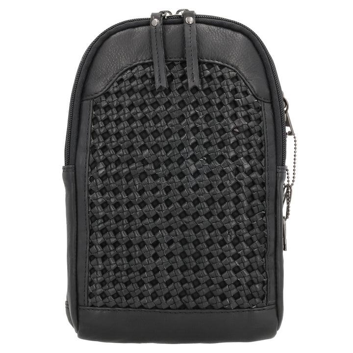 Concealed Carry Bristol Sling Leather Backpack by Lady Conceal