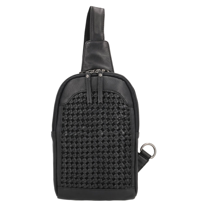 Concealed Carry Bristol Sling Leather Backpack by Lady Conceal