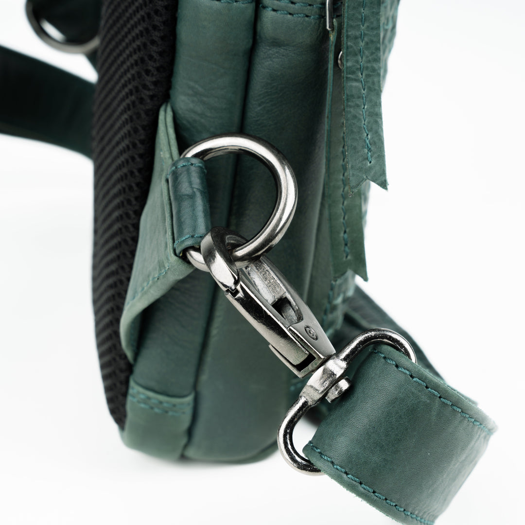 Concealed Carry Bristol Sling Leather Backpack by Lady Conceal