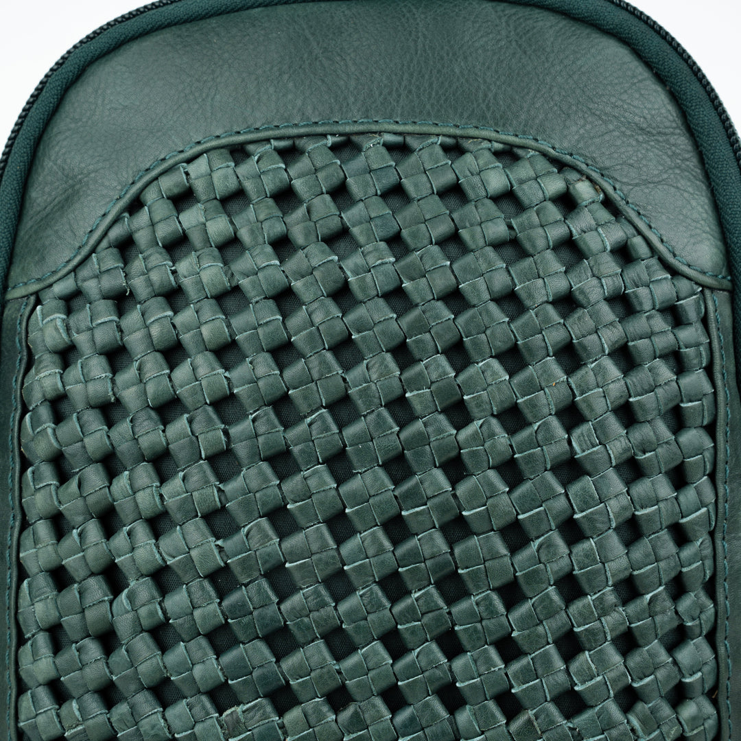 Concealed Carry Bristol Sling Leather Backpack by Lady Conceal